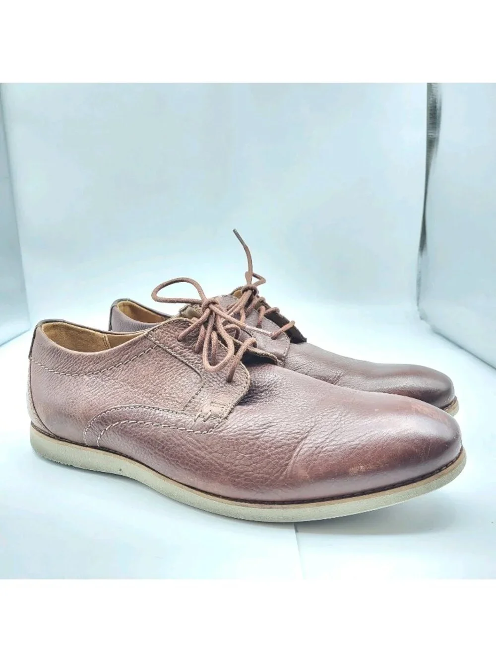 Clarks Mens Lace up Oxford Brown Leather 10.5 M Walking shoes